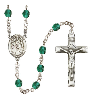 Silver-Plated 6mm Saint Felicity  Engraved Catholic Rosaries