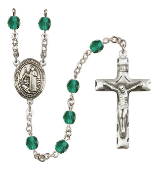 Silver-Plated 6mm Saint Raymond of Penafort  Engraved Catholic Rosaries