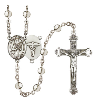 Silver Plated 6mm Saint Agatha / Nurse Rosary