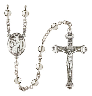 Silver Plated 6mm Saint Augustine Rosary