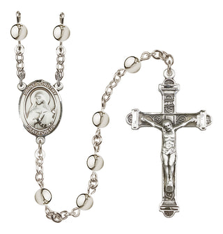 Silver Plated 6mm Saint Dorothy Rosary