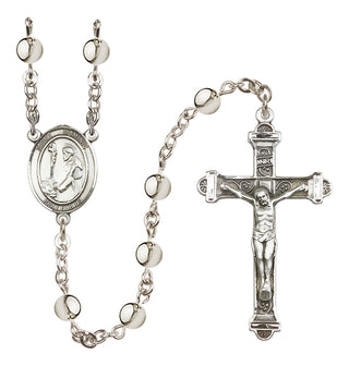 Silver Plated 6mm Saint Dominic de Guzman Rosary
