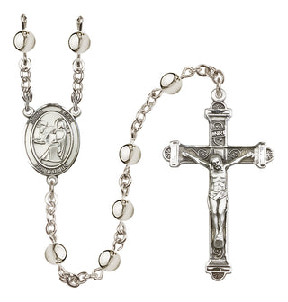 Silver-Plated 6mm Saint Luke the Apostle Rosary