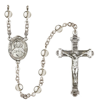 Silver Plated 6mm Scapular Rosary