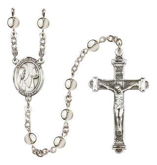 Silver-Plated 6mm Our Lady Star of the Sea  Engraved Catholic Rosaries