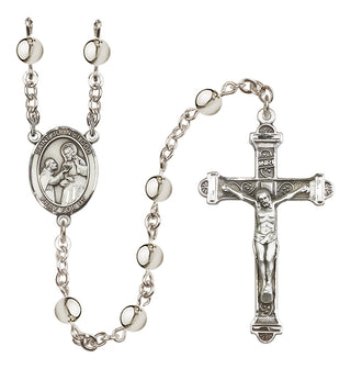 Silver-Plated 6mm Saint John of God  Engraved Catholic Rosaries