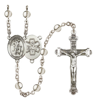 Silver-Plated 6mm Guardian Angel / EMT Rosary