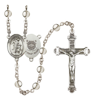 Silver Plated 6mm Guardian Angel/Coast Guard Rosary