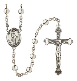 Silver-Plated 6mm Saint Petronille  Engraved Catholic Rosaries