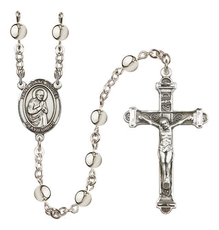 Silver Plated 6mm Saint Isaac Jogues Rosary