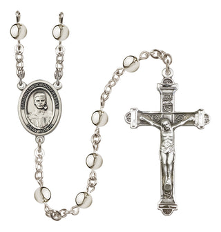 Silver-Plated 6mm Blessed Pier Giorgio Frassati  Engraved Catholic Rosaries