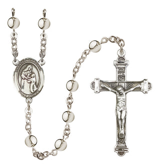Silver-Plated 6mm Blessed Caroline Gerhardinger  Engraved Catholic Rosaries