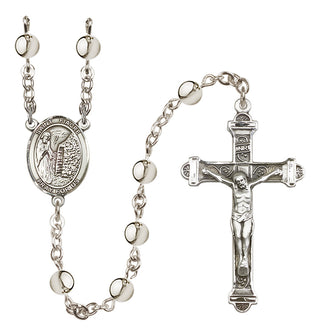 Silver Plated 6mm Saint Fiacre Rosary