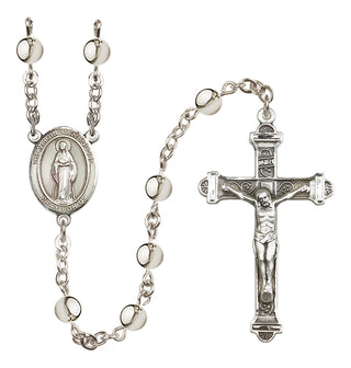 Silver Plated 6mm Virgin of the Globe Rosary
