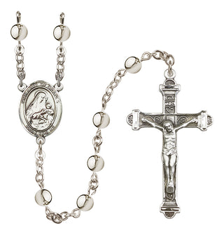 Silver-Plated 6mm Our Lady of Grapes  Engraved Catholic Rosaries