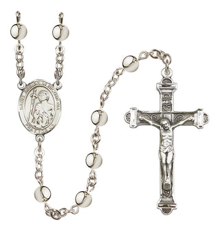 Silver Plated 6mm Saint Adrian of Nicomedia Rosary