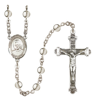 Silver-Plated 6mm Saint Josemaria Escriva  Engraved Catholic Rosaries