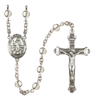 Silver Plated 6mm Saint Bernadine of Sienna Rosary