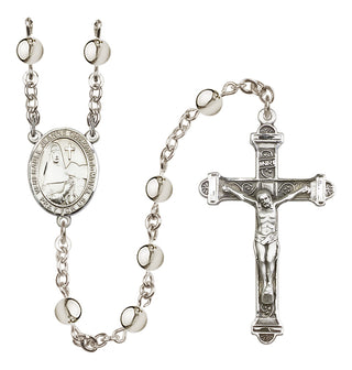 Silver Plated 6mm Saint Jeanne Chezard de Matel Rosary