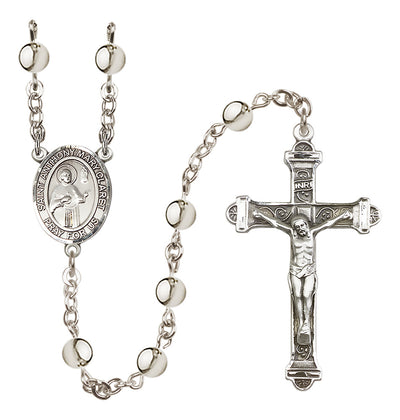 Silver-Plated 6mm St. Anthony Mary Claret Rosary | Engravable