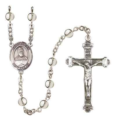 Silver-Plated 6mm St. Fabian Rosary | Engravable