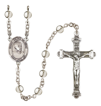 Silver-Plated 6mm St. Peter Claver Rosary | Engravable