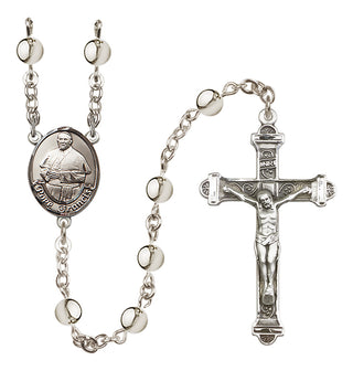 Silver Plated 6mm Pope Francis Rosary