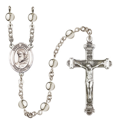 Silver-Plated 6mm Pope Pius V Rosary | Engravable