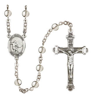 Silver-Plated 6mm Saint Sebastian / Soccer Rosary