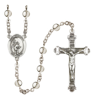 Silver Plated 6mm Saint Sebastian / Tennis Rosary