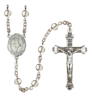 Silver-Plated 6mm Guardian Angel/Dance Rosary