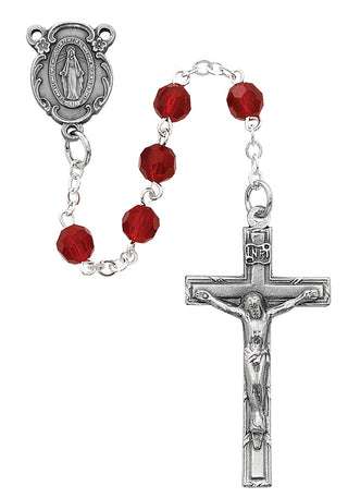 Dark Red Crystal Rosary