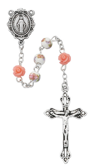 4MM Pink Pearl with Flower Of Bx