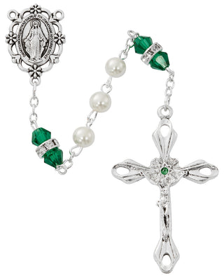 6MM Pearl & Rose Guad Rosary