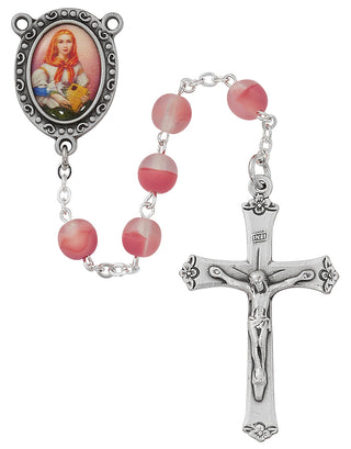 Pink Saint Dymphna Rosary