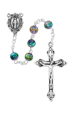 Purple Multi Color Rosary