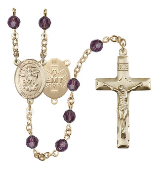 14kt Gold Filled 6mm Saint Michael / EMT Rosary
