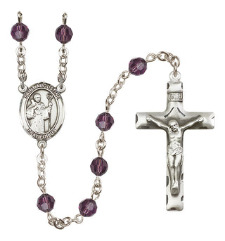 Sterling Silver 6mm Saint Augustine  Engraved Catholic Rosaries