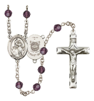 Sterling Silver 6mm Saint Joan of Arc /Coast Guard Rosary
