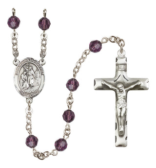 Sterling Silver 6mm Saint John the Baptist  Engraved Catholic Rosaries