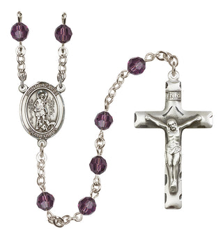 Sterling Silver 6mm Saint Lazarus  Engraved Catholic Rosaries