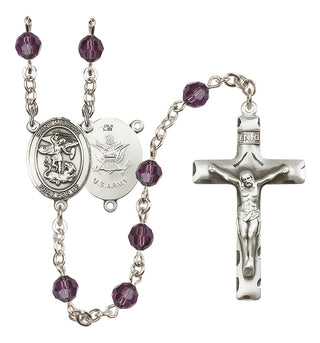Sterling Silver 6mm Saint Michael / Army Rosary