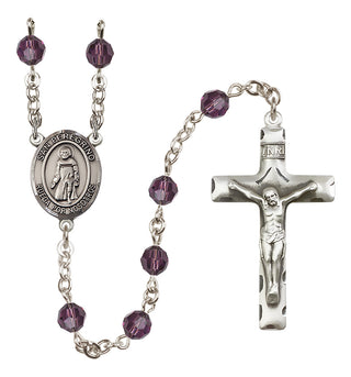 Sterling Silver 6mm San Peregrino  Engraved Catholic Rosaries
