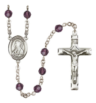 Sterling Silver 6mm Saint Brigid of Ireland  Engraved Catholic Rosaries
