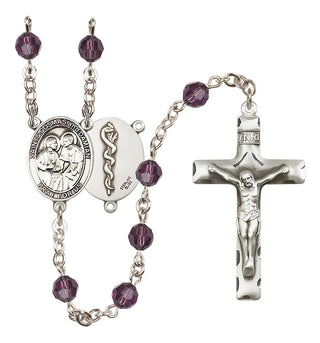 Sterling Silver 6mm Saints Cosmas & Damian / Doctors Rosary