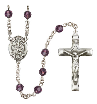 Sterling Silver 6mm Saint Jerome  Engraved Catholic Rosaries