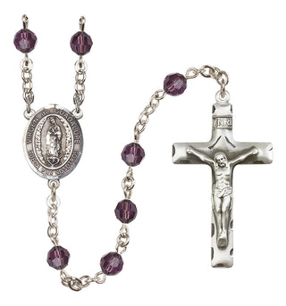 Sterling Silver 6mm Virgen de Guadalupe Rosary