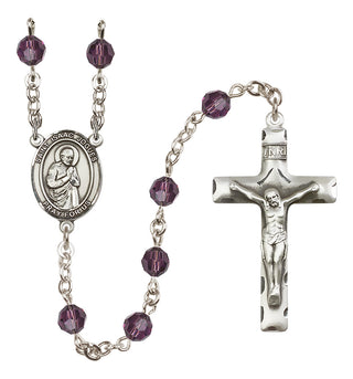 Sterling Silver 6mm Saint Isaac Jogues  Engraved Catholic Rosaries