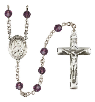 Sterling Silver 6mm Immaculate Heart of Mary  Engraved Catholic Rosaries