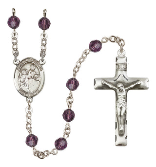Sterling Silver 6mm Saint Nimatullah  Engraved Catholic Rosaries